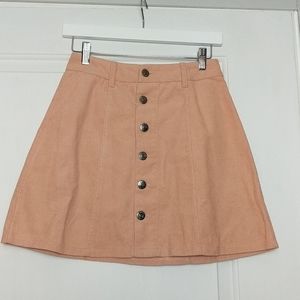 Joanie clothing button up courdaroy skirt